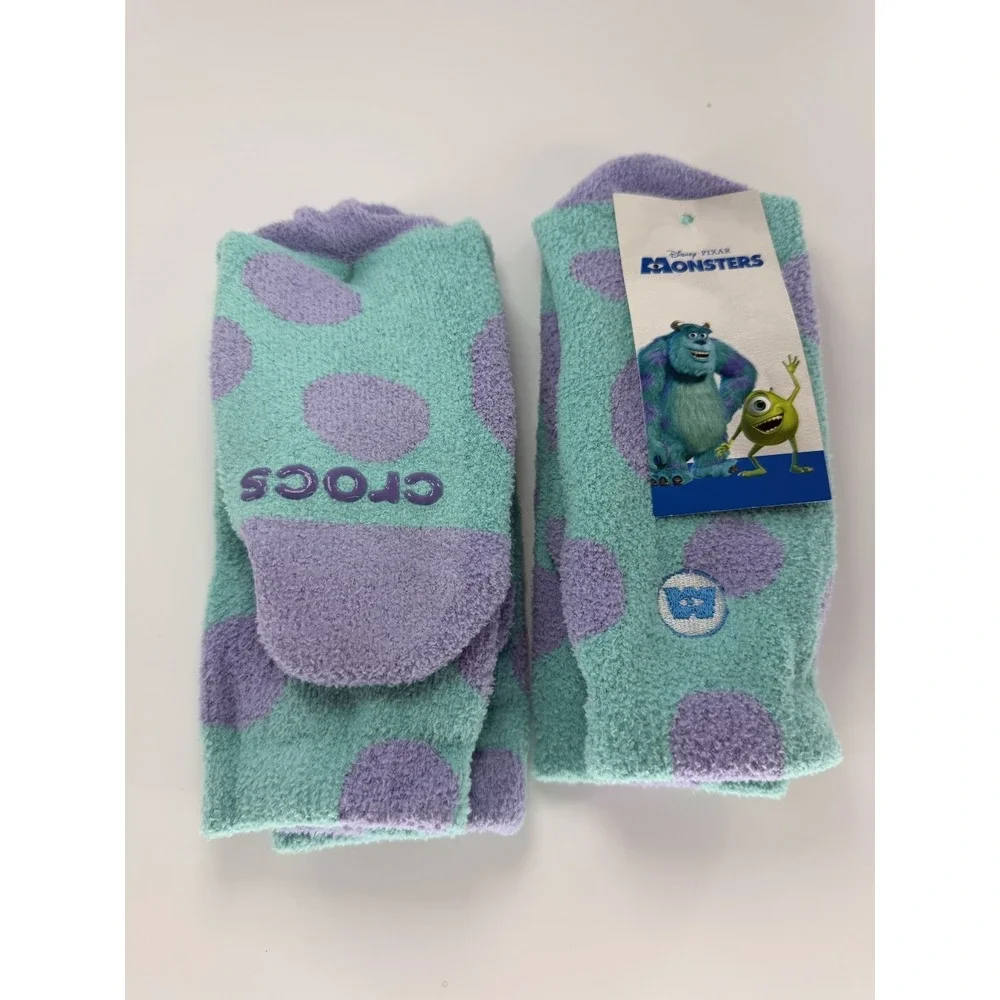Crocs Monsters Inc Sulley Socks Disney Pixar Adult Small/Medium 2‎ Pairs New
